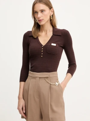 Elisabetta Franchi bluzka z dodatkiem jedwabiu