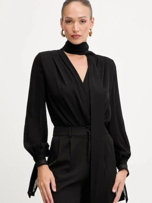 Elisabetta Franchi body damska kolor czarny gładka CB00651E3