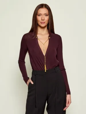 Elisabetta Franchi Body | Slim Fit | z dodatkiem jedwabiu