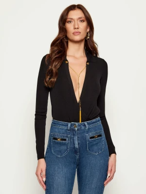 Elisabetta Franchi Body | Slim Fit | z dodatkiem jedwabiu