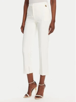 Elisabetta Franchi Chinosy PA-098-52E2-V320 Biały Regular Fit