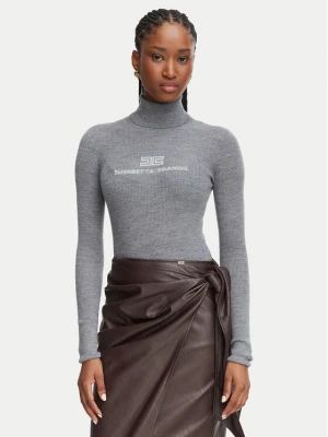 Elisabetta Franchi Golf MK-18B-66E2-V320 Szary Slim Fit