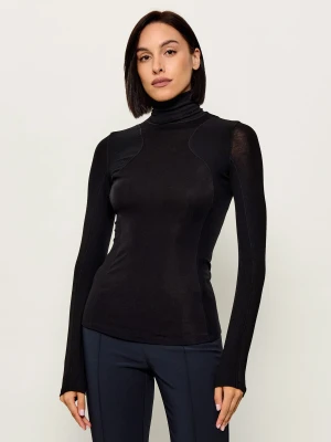 Elisabetta Franchi Golf | Slim Fit | z dodatkiem wełny czarny