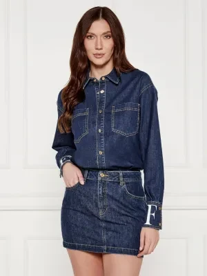 Elisabetta Franchi Jeansowa sukienka