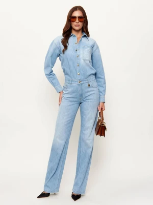 Elisabetta Franchi Jeansowy kombinezon | Relaxed fit