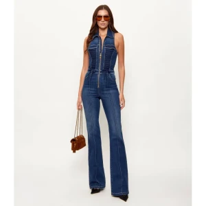 Elisabetta Franchi Jeansowy kombinezon | Slim Fit