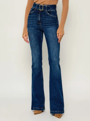 Elisabetta Franchi Jeansy | flare fit granatowy