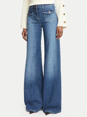 Elisabetta Franchi Jeansy PJ-18N-66E2-V420 Niebieski Wide Leg