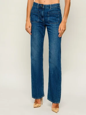 Elisabetta Franchi Jeansy | Straight fit granatowy