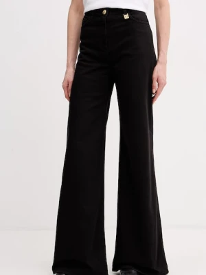 Elisabetta Franchi Jeansy wide leg damskie