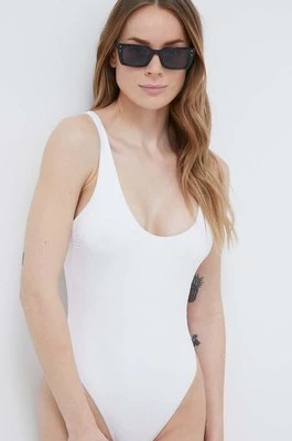 Elisabetta Franchi jednoczęściowy strój kąpielowy kolor biały miękka miseczka CS54N41E2