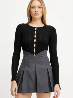 Elisabetta Franchi kardigan damski kolor czarny lekki MK70S52E2
