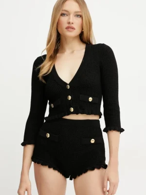 Elisabetta Franchi kardigan damski kolor czarny lekki MK79Q52E2