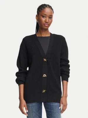Elisabetta Franchi Kardigan MK-01S-66E2-V400 Czarny Regular Fit