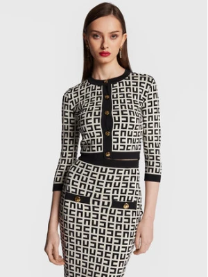 Elisabetta Franchi Kardigan MK-33Z-31E2-V380 Écru Slim Fit