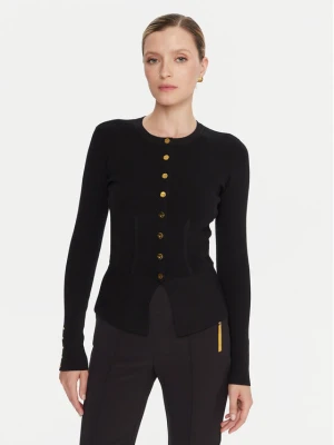 Elisabetta Franchi Kardigan MK-49S-57E2 Czarny Slim Fit