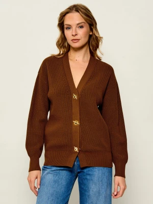 Elisabetta Franchi Kardigan | Oversize fit brązowy