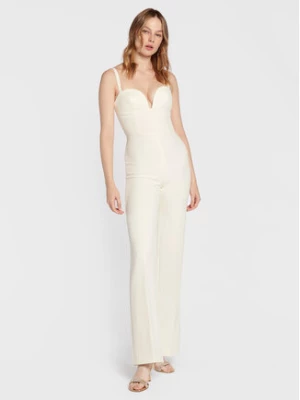 Elisabetta Franchi Kombinezon TU-007-27E2-V440 Biały Slim Fit