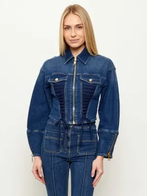 Elisabetta Franchi Kurtka jeansowa | Slim Fit