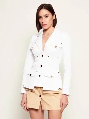 Elisabetta Franchi Kurtka jeansowa | Slim Fit