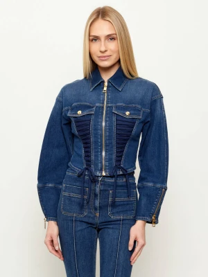 Elisabetta Franchi Kurtka jeansowa | Slim Fit