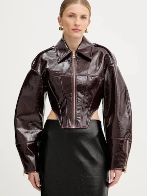 Elisabetta Franchi kurtka kolor bordowy przejściowa GB00458E2