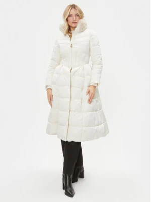 Elisabetta Franchi Kurtka zimowa PI-58Z-36E2-000077 Biały Regular Fit