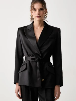 Elisabetta Franchi marynarka damska czarny
