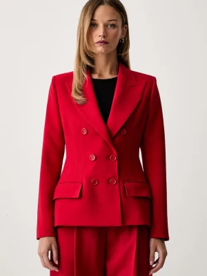 Elisabetta Franchi marynarka dwurzędowa damska czerwony