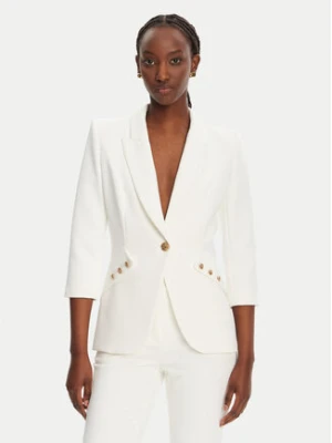 Elisabetta Franchi Marynarka GI-164-52E2-V640 Biały Regular Fit