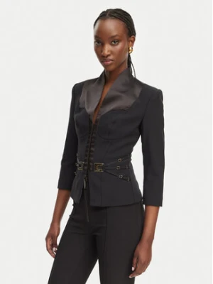 Elisabetta Franchi Marynarka GI-202-61E2-V590 Czarny Regular Fit