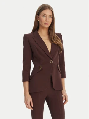 Elisabetta Franchi Marynarka GI-215-61E2-V590 Brązowy Regular Fit