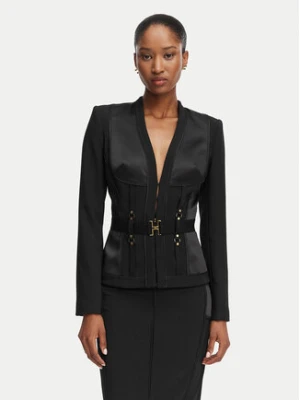 Elisabetta Franchi Marynarka GI-233-62E2-V840 Czarny Slim Fit