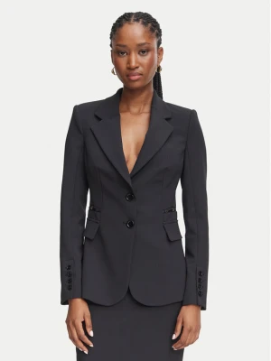Elisabetta Franchi Marynarka GI-274-66E2-V670 Czarny Slim Fit