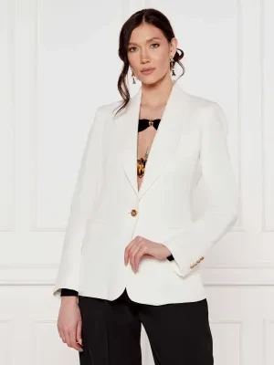 Elisabetta Franchi Marynarka | Regular Fit | z dodatkiem lnu