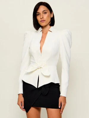 Elisabetta Franchi Marynarka | Slim Fit biały