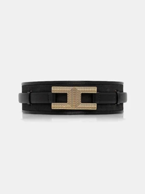 Elisabetta Franchi pasek damski kolor czarny CT52S57E2