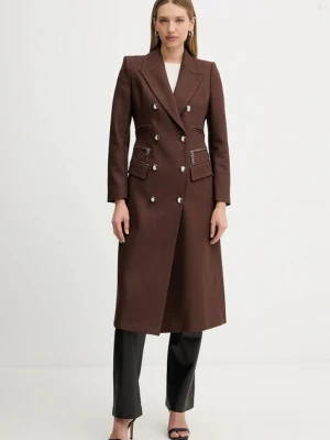 Elisabetta Franchi płaszcz kolor brązowy CP01056E2