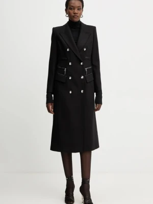 Elisabetta Franchi płaszcz kolor czarny CP01056E2