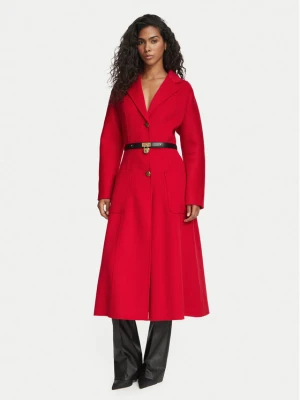 Elisabetta Franchi Płaszcz wełniany CP-03D-67E2-V860 Czerwony Regular Fit