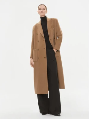 Elisabetta Franchi Płaszcz wełniany CP-43D-36E2-V840 Brązowy Regular Fit