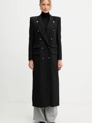 Elisabetta Franchi płaszcz wełniany kolor czarny CP00251E3