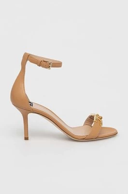 Elisabetta Franchi sandały skórzane kolor brązowy SA75L31E2