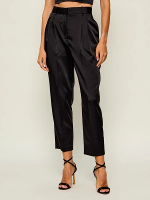 Elisabetta Franchi Satynowe spodnie | Relaxed fit czarny
