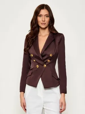 Elisabetta Franchi Satynowy żakiet | Slim Fit