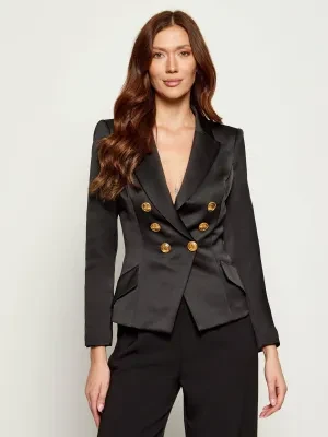 Elisabetta Franchi Satynowy żakiet | Slim Fit