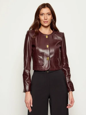 Elisabetta Franchi Skórzana kurtka | Cropped Fit