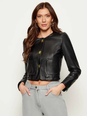 Elisabetta Franchi Skórzana kurtka | Cropped Fit