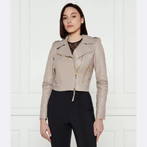 Elisabetta Franchi Skórzana kurtka | Slim Fit