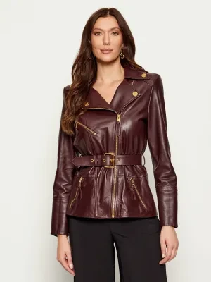 Elisabetta Franchi Skórzana ramoneska | Regular Fit